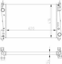 NRF hűtő, motorhűtés NRF 54752A (54752A)