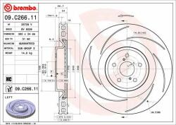 BREMBO féktárcsa BREMBO 09. C266.11 (09.C266.11)