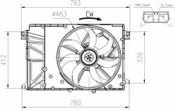 NRF ventilátor, motorhűtés NRF 47932 (47932)