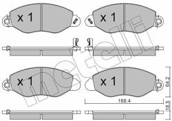 METELLI fékbetétkészlet, tárcsafék METELLI 22-0536-0