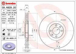 BREMBO féktárcsa BREMBO 09. A829.21