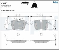 DELPHI Klocki Ham. Rover Discovery Sport 13- Tyl (lp3167)