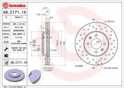 BREMBO féktárcsa BREMBO 09. C171.1X (09.C171.1X)