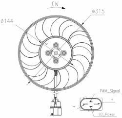 NRF ventilátor, motorhűtés NRF 47970 (47970)