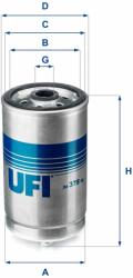 UFI Üzemanyagszűrő UFI 24.378. 00