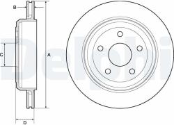 DELPHI Tarcza Ham. Jeep Cherokee 10- Tyl - centralcar - 24 225 Ft