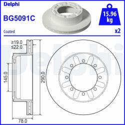 DELPHI féktárcsa DELPHI BG5091C (BG5091C)