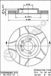 BREMBO Bre-09.7012. 75 (09.7012.75)