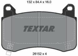 TEXTAR fékbetétkészlet, tárcsafék TEXTAR 2615201
