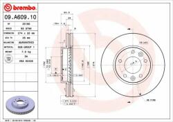 BREMBO féktárcsa BREMBO 09. A609.10 (09.A609.10)