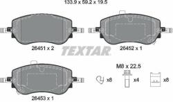 TEXTAR fékbetétkészlet, tárcsafék TEXTAR 2645101 (2645101)