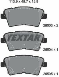 TEXTAR fékbetétkészlet, tárcsafék TEXTAR 2650301 (2650301)