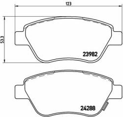 BREMBO fékbetétkészlet, tárcsafék BREMBO P 59 051X (P 59 051X)
