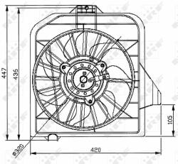 NRF ventilátor, motorhűtés NRF 47032 (47032)