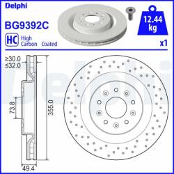 DELPHI féktárcsa DELPHI BG9392C (BG9392C)