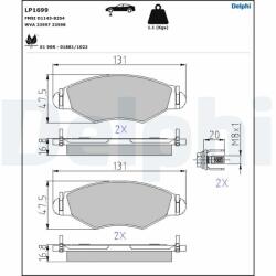 DELPHI Klocki Ham. Peugeot 206 (lp1699)