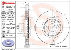 BREMBO féktárcsa BREMBO 09. D761.11 (09.D761.11)
