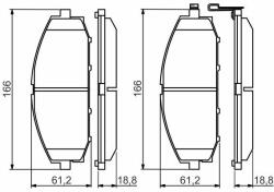 Bosch fékbetétkészlet, tárcsafék BOSCH 0 986 494 560 (0 986 494 560)