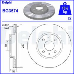 DELPHI Tarcza Ham. Fiat Stilo/doblo (bg3574)