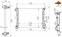 NRF hűtő, motorhűtés NRF 509614A (509614A)