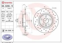 BREMBO féktárcsa BREMBO 08. C208.1X (08.C208.1X)