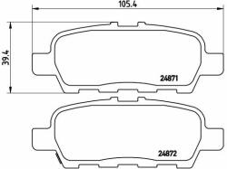 BREMBO fékbetétkészlet, tárcsafék BREMBO P 56 068 (P 56 068)