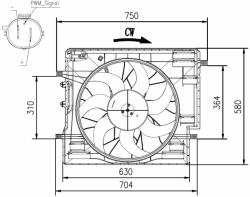 NRF ventilátor, motorhűtés NRF 47967 (47967)