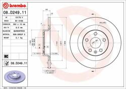 BREMBO féktárcsa BREMBO 08. D249.11 (08.D249.11)