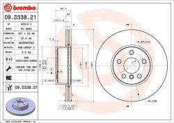 BREMBO féktárcsa BREMBO 09. D338.21 (09.D338.21)