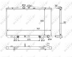 NRF hűtő, motorhűtés NRF 58610 (58610)