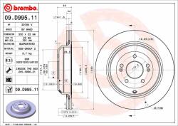 BREMBO féktárcsa BREMBO 09. D995.11 (09.D995.11)