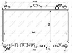 NRF hűtő, motorhűtés NRF 53977 (53977)