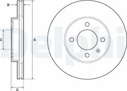 DELPHI Tarcza Ham. Vw Golf (bg2455)
