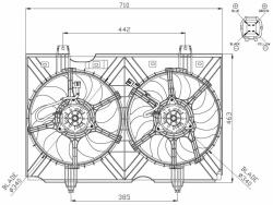 NRF ventilátor, motorhűtés NRF 47942 (47942)