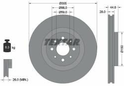 TEXTAR féktárcsa TEXTAR 92228503 (92228503)
