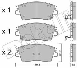 METELLI fékbetétkészlet, tárcsafék METELLI 22-1164-0