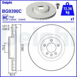 DELPHI féktárcsa DELPHI BG9390C (BG9390C)