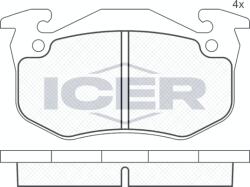ICER fékbetétkészlet, tárcsafék ICER 180723-204