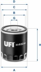 UFI olajszűrő UFI 23.632. 00