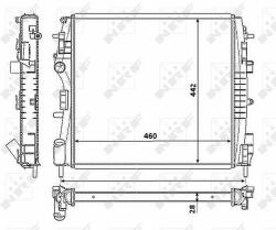 NRF hűtő, motorhűtés NRF 53938 (53938)