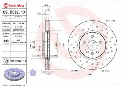 BREMBO féktárcsa BREMBO 09. D392.1X (09.D392.1X)