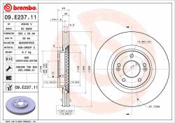 BREMBO féktárcsa BREMBO 09. E237.11 (09.E237.11)