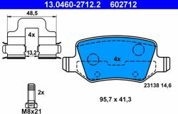 ATE fékbetétkészlet, tárcsafék ATE 13.0460-2712.2
