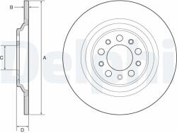 DELPHI Tarcza Ham. Jeep Cherokee 13- Tyl (bg4961c)