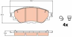 TRW fékbetétkészlet, tárcsafék TRW GDB2196