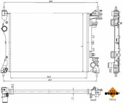 NRF hűtő, motorhűtés NRF 53834A (53834A)