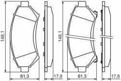 Bosch fékbetétkészlet, tárcsafék BOSCH 0 986 424 466