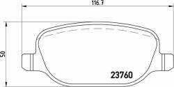 BREMBO fékbetétkészlet, tárcsafék BREMBO P 23 109 (P 23 109)