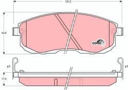 TRW fékbetétkészlet, tárcsafék TRW GDB1003 (GDB1003)