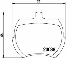 BREMBO fékbetétkészlet, tárcsafék BREMBO P 52 002 (P 52 002)
